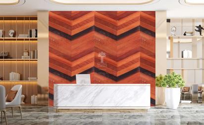 Natural Veneers Chevron Red Cedar - Vertical