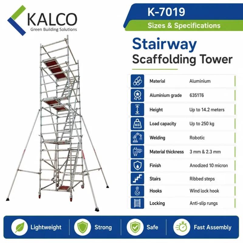 Kalco K-7019 Stairway Scaffolding Tower Ladder 2