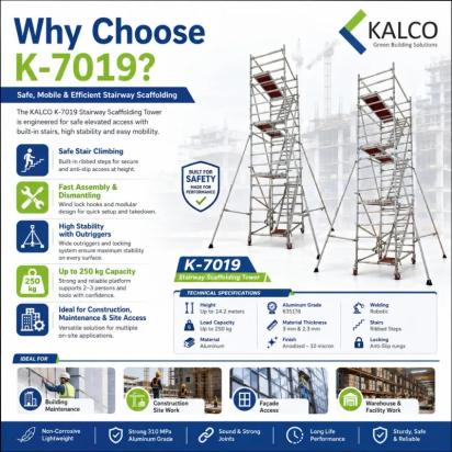 Kalco K-7019 Stairway Scaffolding Tower Ladder