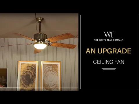 The WhiteTeak An Upgrade (142 cm Span, Antique Bronze Finish Metal Body, Walnut Finish MDF Blades) Dimmable LED With Remote Control Ceiling Fan video thumbnail