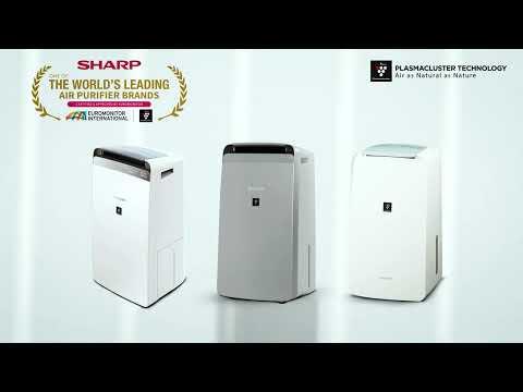 Sharp Air Purifier with Dehumidifier - DW-J27FM-S video thumbnail