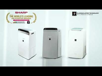 Sharp Air Purifier with Dehumidifier - DW-J27FM-S video thumbnail