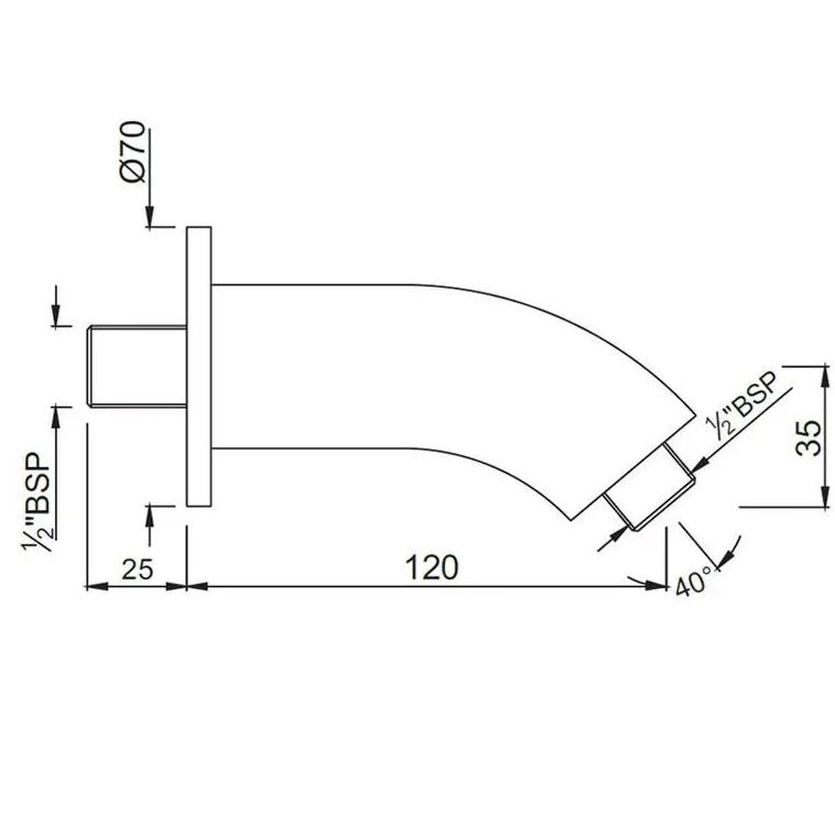 Jaquar Shower Arm Casted - Stainless Steel - SHA-SSF-487 1