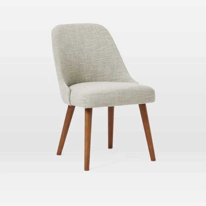 Asian Arts Modern Upholstered Dining Chair with Wooden Legs | Asian Arts 2