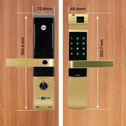 YDM 4109- A Series Biometric Smart Lock Gold by Yale 3 8