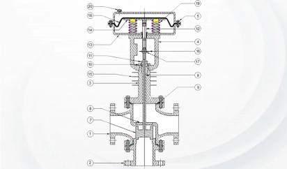 Valson 2-Way / 3-Way Diaphragm Operated Control Valve Flange Ends by Valson : Colours available: CornflowerBlue 1 1