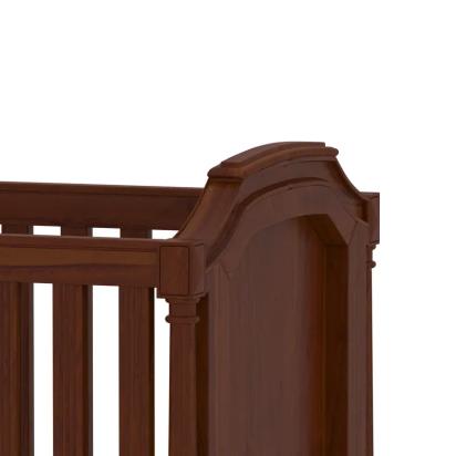 Woodshala Antique Richard Brown Finished Wooden Handmade Cradle 8