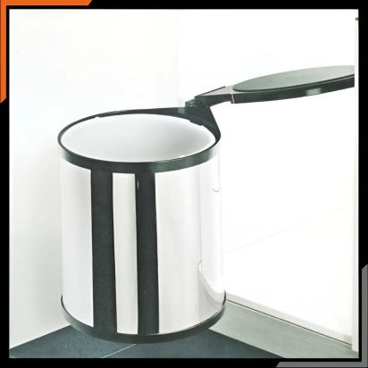 Zinc Plus Auto Lid Bin with PVC Bucket by Zinc Plus