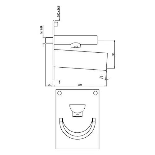 Artize Confluence Overhead Shower - Gold Matt PVD - CNF-GMP-69859 1