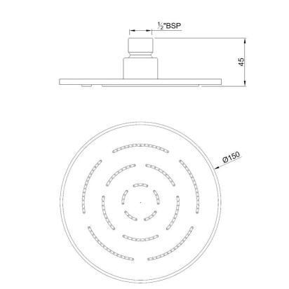 Round Shape Single Flow Maze Overhead Shower - Chrome - OHS-CHR-1603 by Jaquar : Colours available: Chrome 1 1