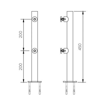 Ozone Mini Balusters - OZRSL-55-DGH SSS by Ozone for Residential, Commercial : Colours available: Silver 5 1