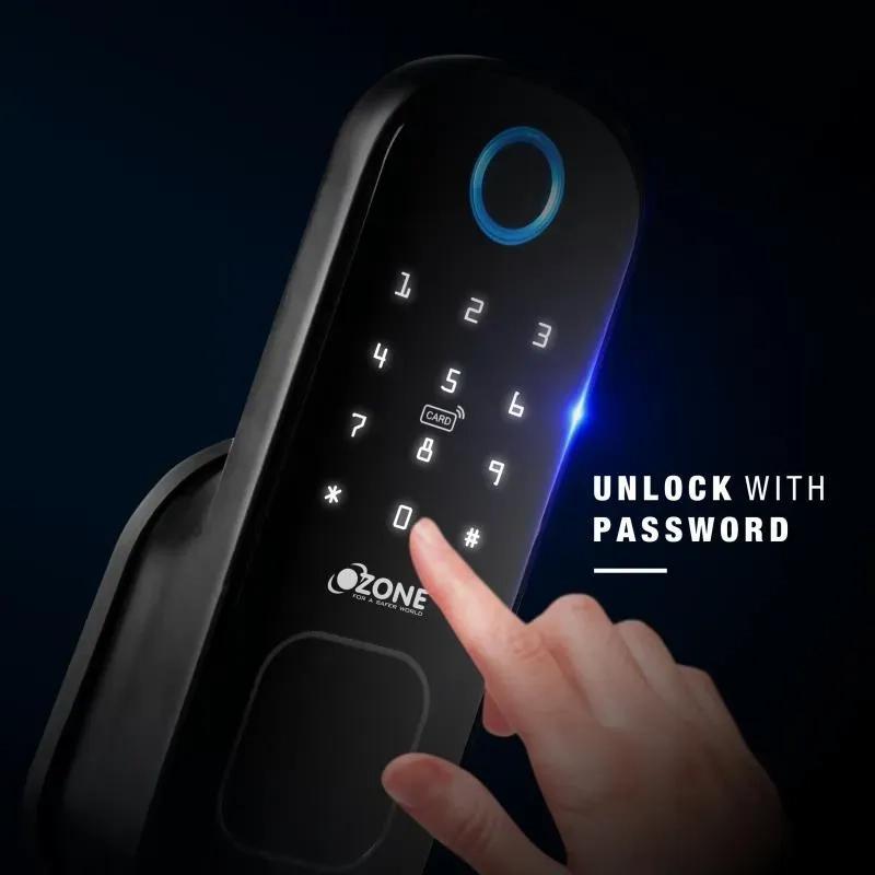 Ozone Smart Wi-Fi Rim Lock for Wooden & Metal Doors - Black 1