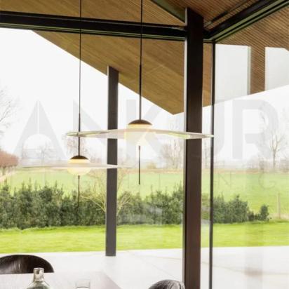 Ankur Solara LED Hanging Light Mid Century Modern Pendant Light by Ankur : Colours available: White 4 7