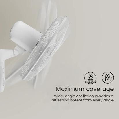 Crompton Hiflo Neo Wall Mounted Fan - White by Crompton : Colours available: White 10 2