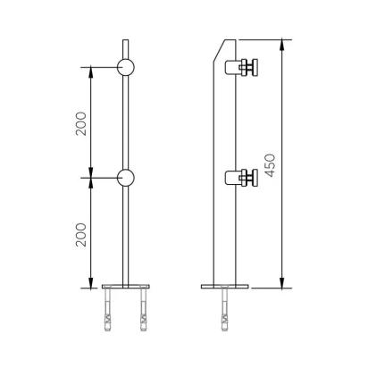 Ozone Mini Balusters - OZRSL-11-DGH SSS by Ozone for Residential, Interior, Exterior, Commercial : Colours available: Silver 1 2