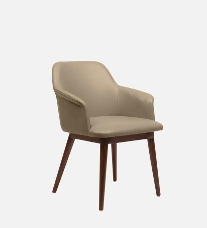 Quito Upholstered Dining Chair - Brown by Pepperfry : Colours available: Brown 3 2