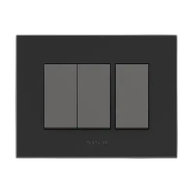 Polycab Caprina 3M Grid Frame+Cover Levana (Black)