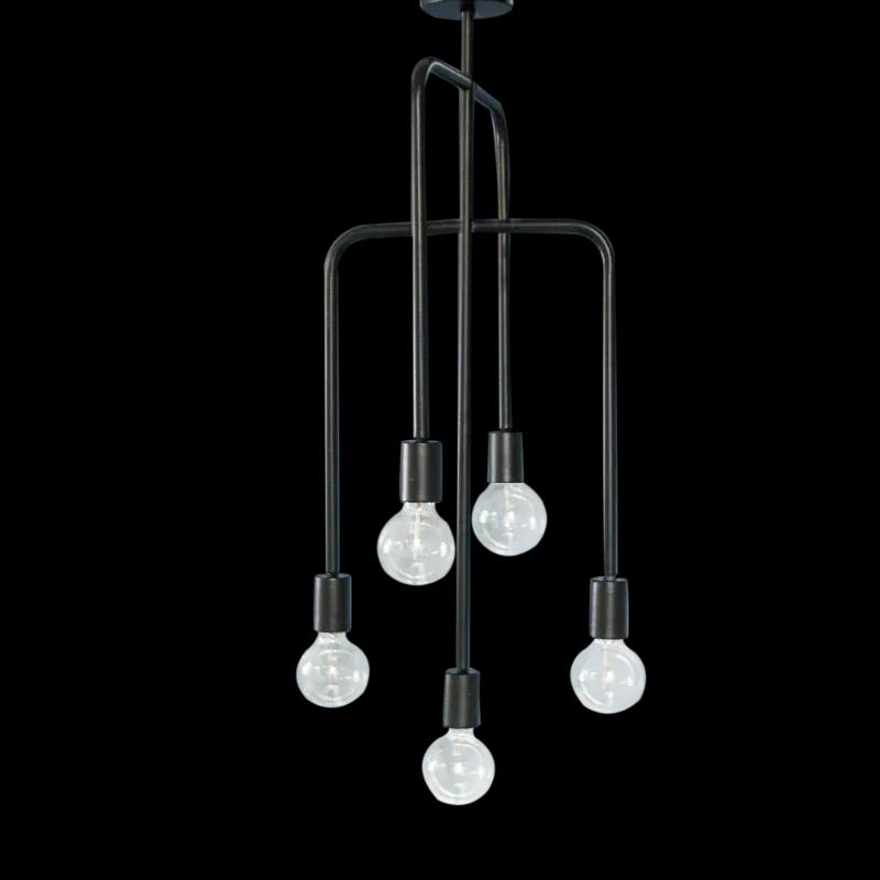 The Living Influence Blackbird 5 Light Chandelier