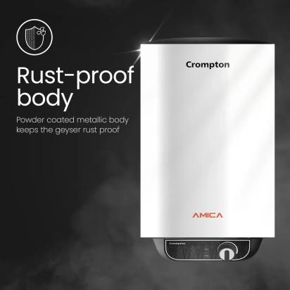 Crompton Amica Classic, 2000W Rated Storage Water Heater - 25-L by Crompton : Colours available: White 1 2