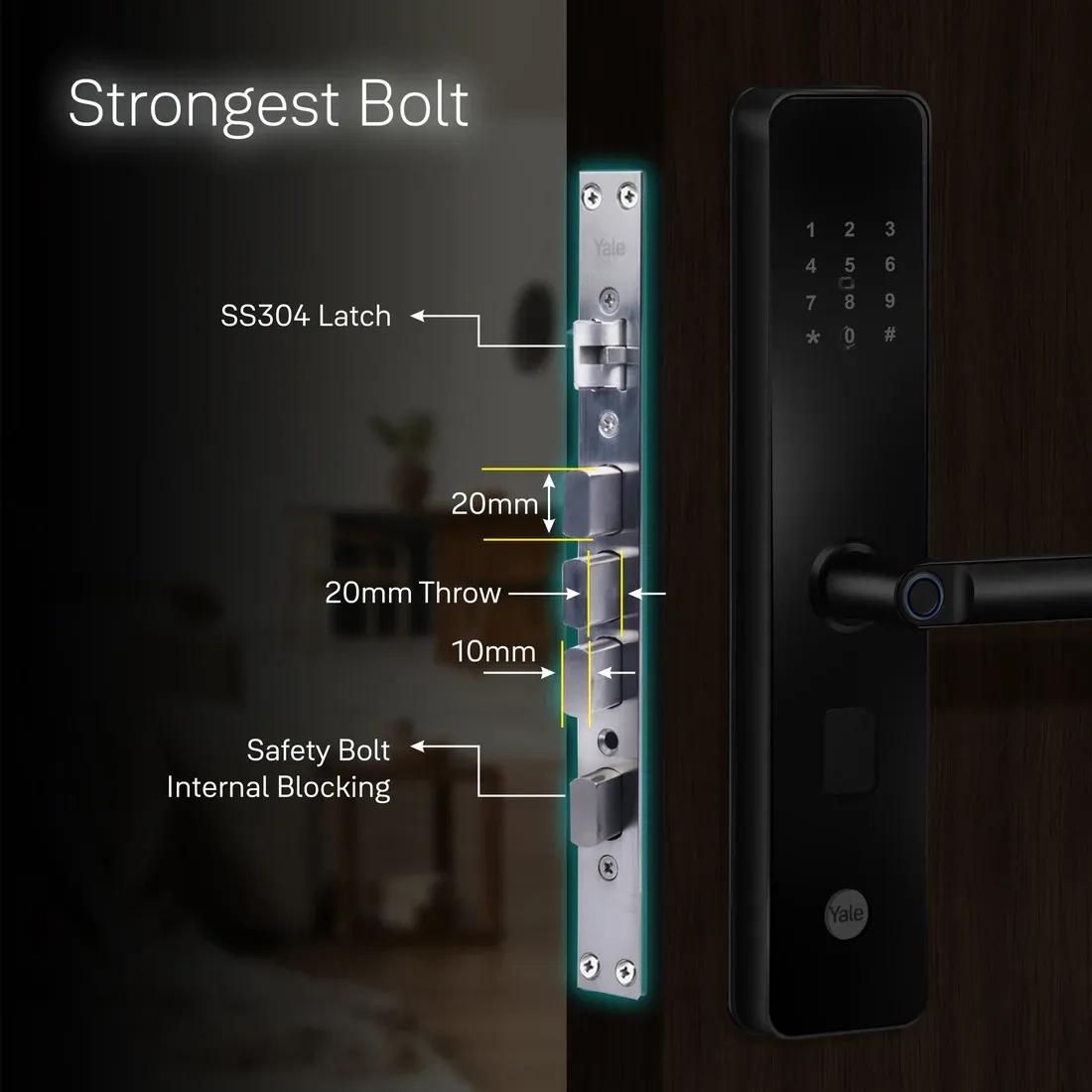 YDME100NxT Smart Door Lock - Black 4