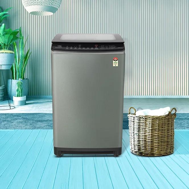 Voltas 6.5 Kg Fully Automatic Top Load Washing Machine Grey