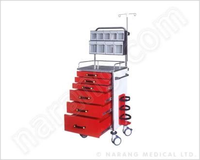 Narang Medical HF140 : Emergency Resuscitation Trolley by Narang Medical Limited : Colours available: Red