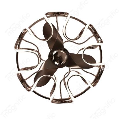 Magnific Flora – 22″ Designer Chandelier Fan with LED Light - Dark Brown by Magnific : Colours available: WoodyBrown 6 2