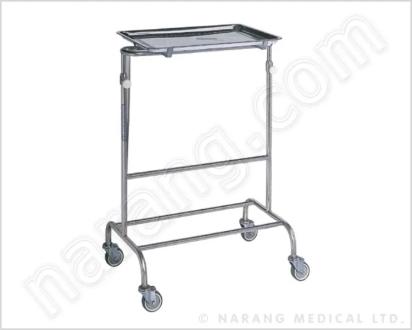 Narang Medical HF2122 : Mayo Type Trolley, Height Adjustable by Narang Medical Limited : Colours available: Silver