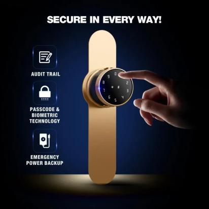 Ozone Smart Bluetooth Internal Lock with Lock Plate for Wooden & Metal Doors by Ozone for Bedroom, Office : Colours available: AntiqueBronze 13 6