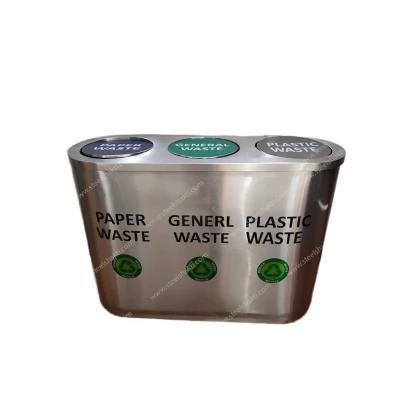 Shakti Stainless Steel Trio Bin by Steel Shakti : Colours available: Silver
