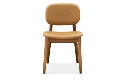Eyedea Living Kelsey Leather Chair, Walnut Stain by Eyedea Living : Colours available: Brown 8 2