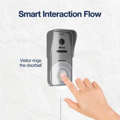 Ozone Smart Wi-Fi External Lock and Video Door Phone Combo by Ozone for Entrance : Colours available: Black 8 5