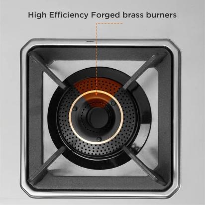 Glen 4 Burner Stainless Steel LPG Gas Stove|10 Years warranty on Burners and Gas Valve|1 Jumbo Forged Brass Burner|Ultra Tough Body|Manual Ignition|360° Revolving Brass Nozzle|1054UTTNDTSS 7