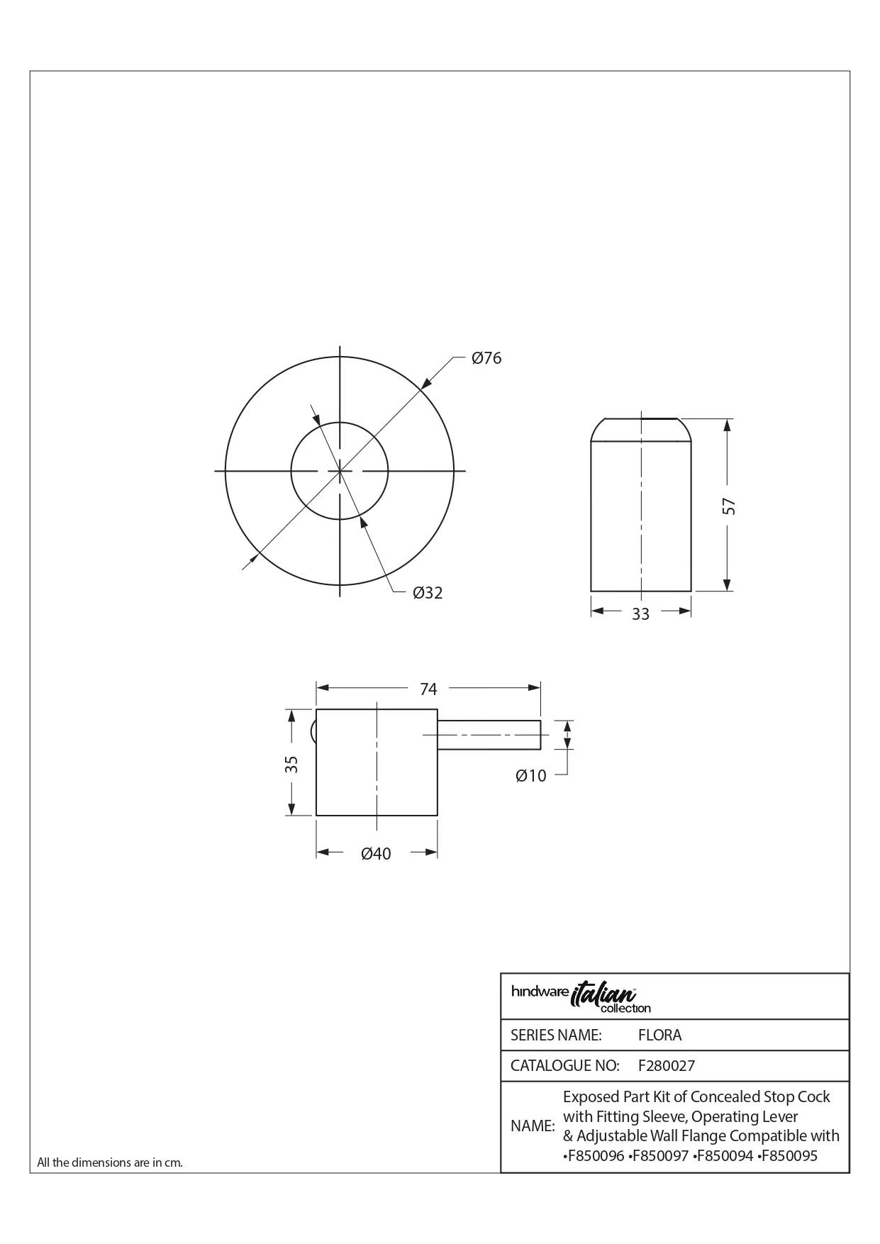 Hindware Concealed Stop Cock - F280027CP 1