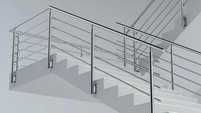 Ajay Industrial Hand Rail by Ajay Industrial : Colours available: Silver