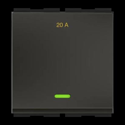 GM Modular 1 Way Switch with Indicator (LED) Zicono AA 2 375 - Graphite Magnesia by GM Modular : Colours available: Black