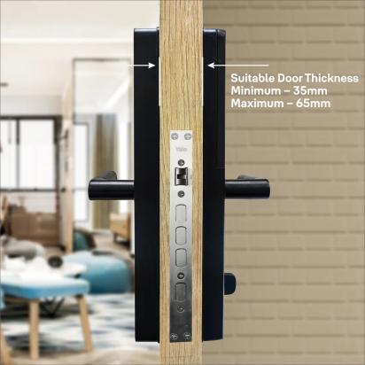 YDME100NxT Smart Door Lock - Black by Yale : Colours available: Black 4 6