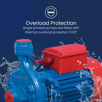 Crompton MAD052(1PH)Y-14 - Agricultural Pump by Crompton : Colours available: Blue, Red 6 4