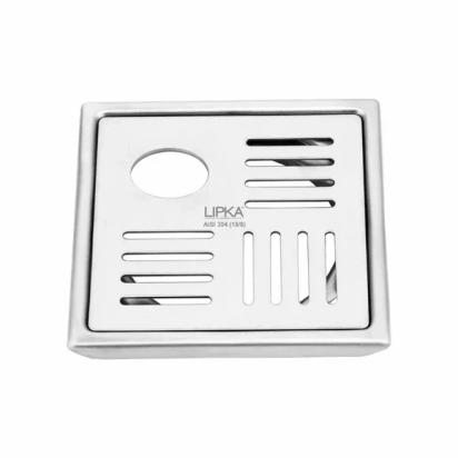 Lipka Pink Exclusive Square Floor Drain (5 x 5 Inches) with Hole