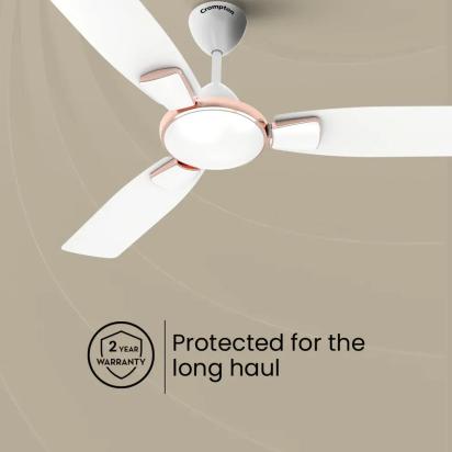 Crompton High Speed Toro | Star Rated Ceiling Fan - Sliver Magic White by Crompton : Colours available: White 1 5