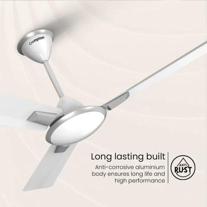 Crompton High Speed Aura | Ceiling Fan - New White by Crompton : Colours available: White 12 2