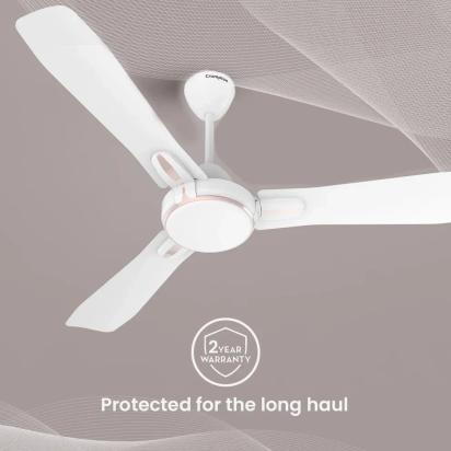 Crompton Premion Festo| Ceiling Fan - 55 Watts - Silver Magic White by Crompton : Colours available: GhostWhite 10 3