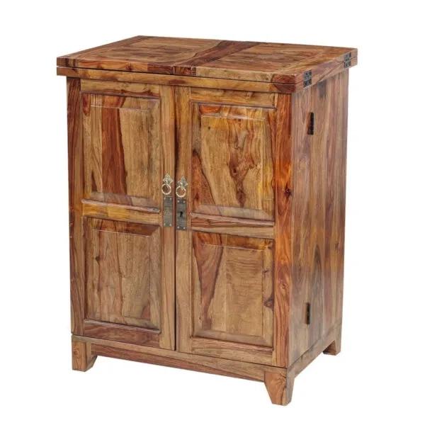Natural Living Whirl Wooden Bar Cabinet (Tuscany) 1