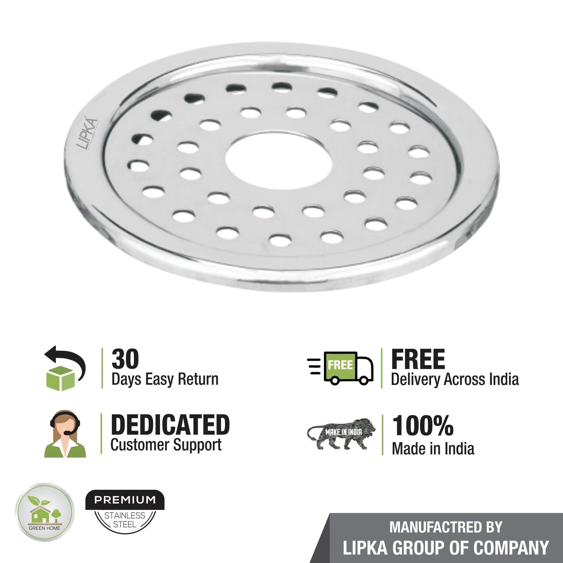 Lipka Eon Round Floor Drain with Plain Jali & Hole (5 inches) 4