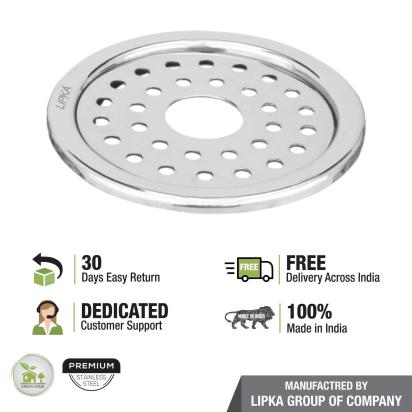 Lipka Eon Round Floor Drain with Plain Jali & Hole (5 inches) 4