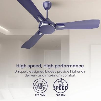 Crompton Premion Festo| Ceiling Fan - 55 Watts - Metallic Blue by Crompton : Colours available: MediumPurple 11 4