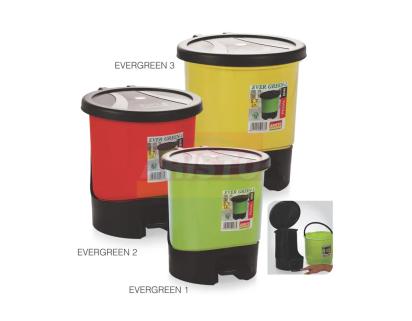 Aristoplast Evergreen Pedal Bucket by Aristo for Home, Office : Colours available: Multicolour