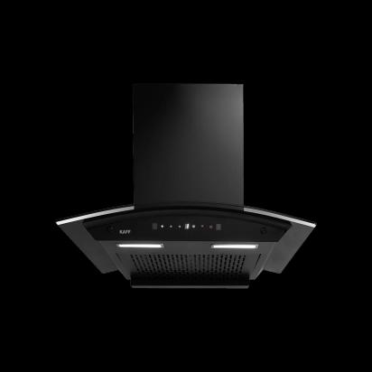 Kaff MAINZ DHC 60/75/90 Kitchen Chimney, Black Glass and Digital Display (90 cm) by Kaff : Colours available: Black 2 2