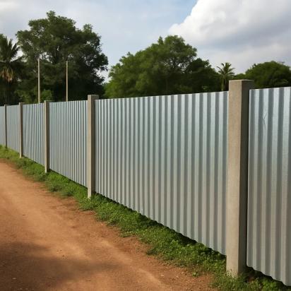 Justfence Galvalume Sheet Fence by Justfence : Colours available: Silver