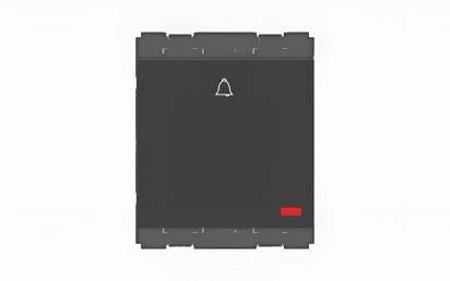 Norisys Charcoal Black Palm Bell Switch Single Pole with indicator - 2 Module by Norisys : Colours available: Black
